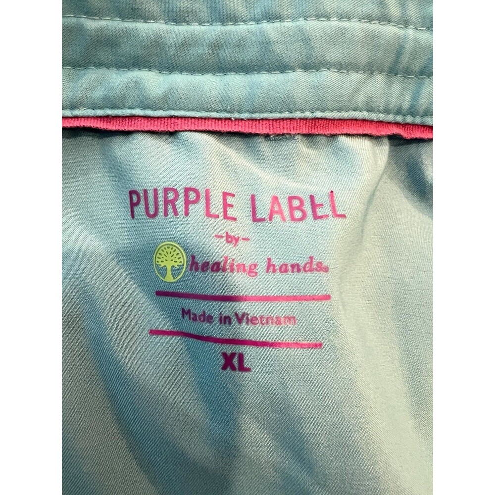 Women's Purple Label Turquoise Scrub Pants XL Comfy Medical 2 Pockets - Picture 8 of 11
